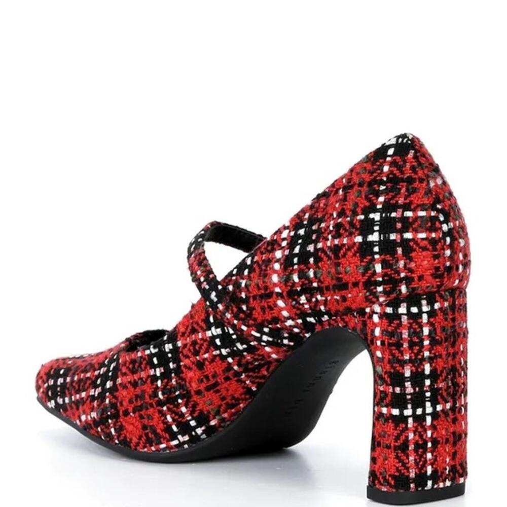 Gianni Bini Red Tweed Mary Jane Heels Women’s Size 6M Block Heel Pumps $80 NWOB - Picture 4 of 15